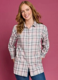 Pure Cutton Brushed Check Shirt