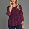 Pleated Ditsy Floral Top 2 Pleated Ditsy Floral Top -EWM Store 68036pvl 33f54e98528cf42
