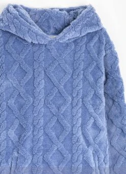 Cosy Fleece Cable Lounge Hoodie -EWM Store 68118pvl 0d4c3f12613209f