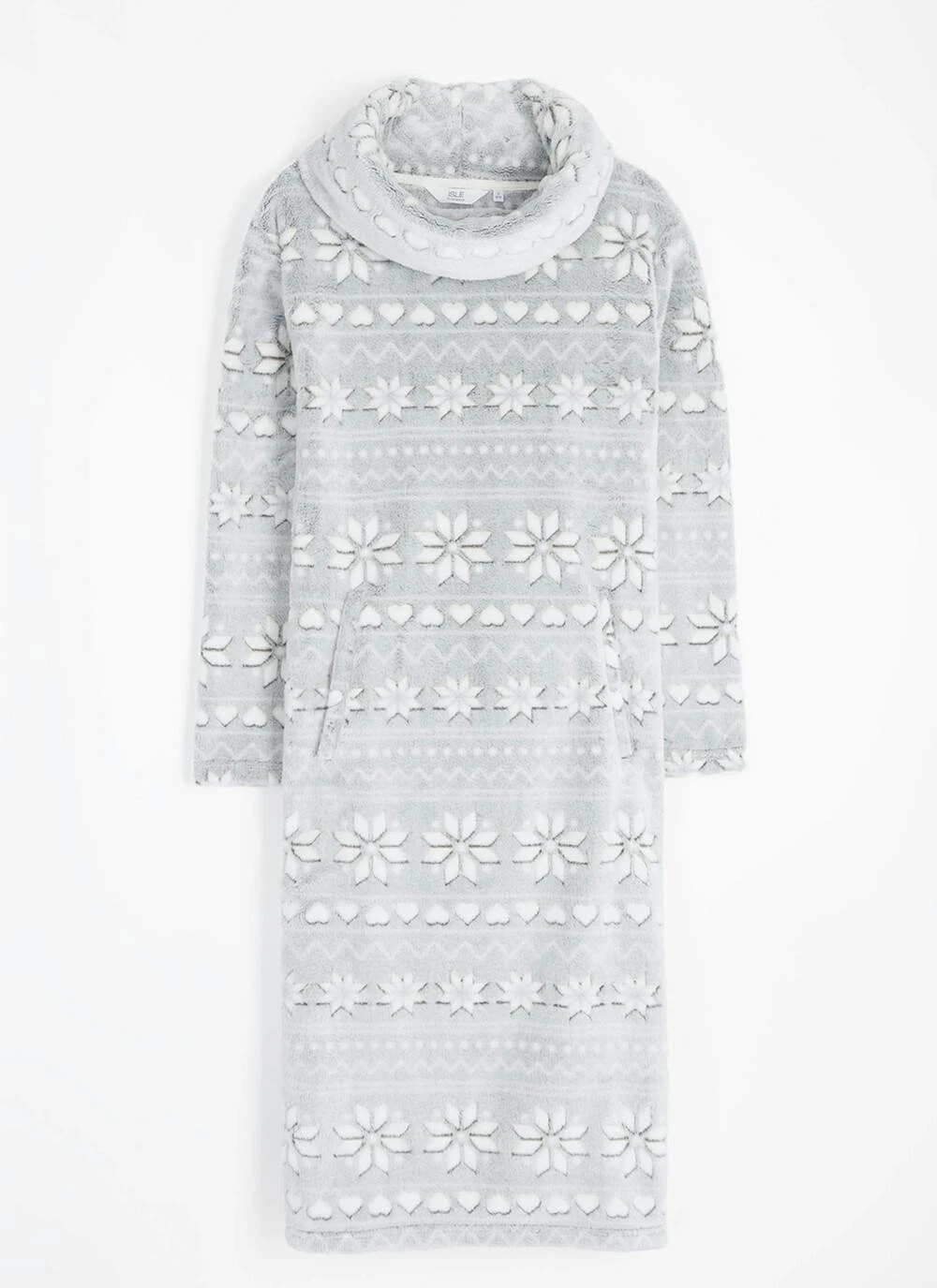 Cosy Fleece Fairisle Cowl Neck Lounger 5 Cosy Fleece Fairisle Cowl Neck Lounger - Image 3