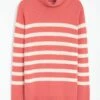 Cashmere Polo Neck Stripe Jumper -EWM Store 68227pvl 982d182610b399d